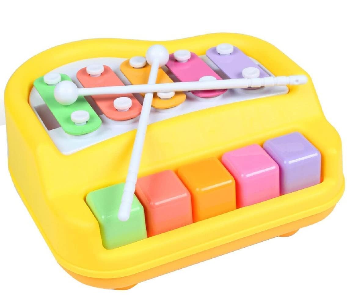 Shipra Play House blue colour 2 in 1 mini piano & xylophone